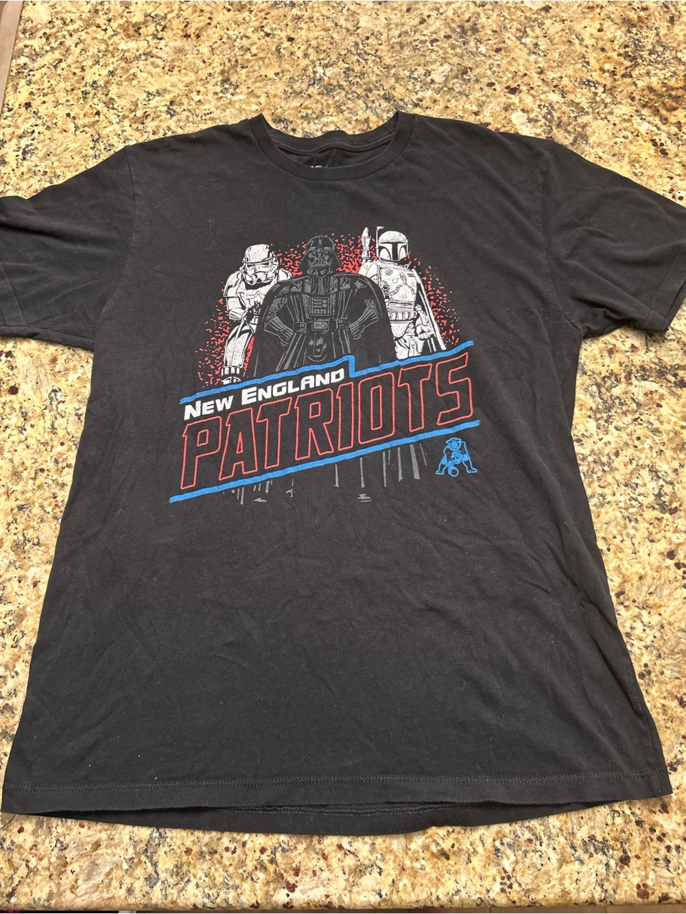 Star Wars New England Patriots T Shirt Mens M Junk Food NFL Graphic Tee Black